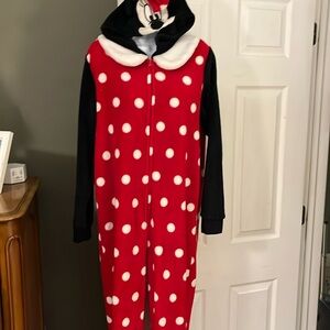 Disney Red and White Polka Dot Pajama Onesie